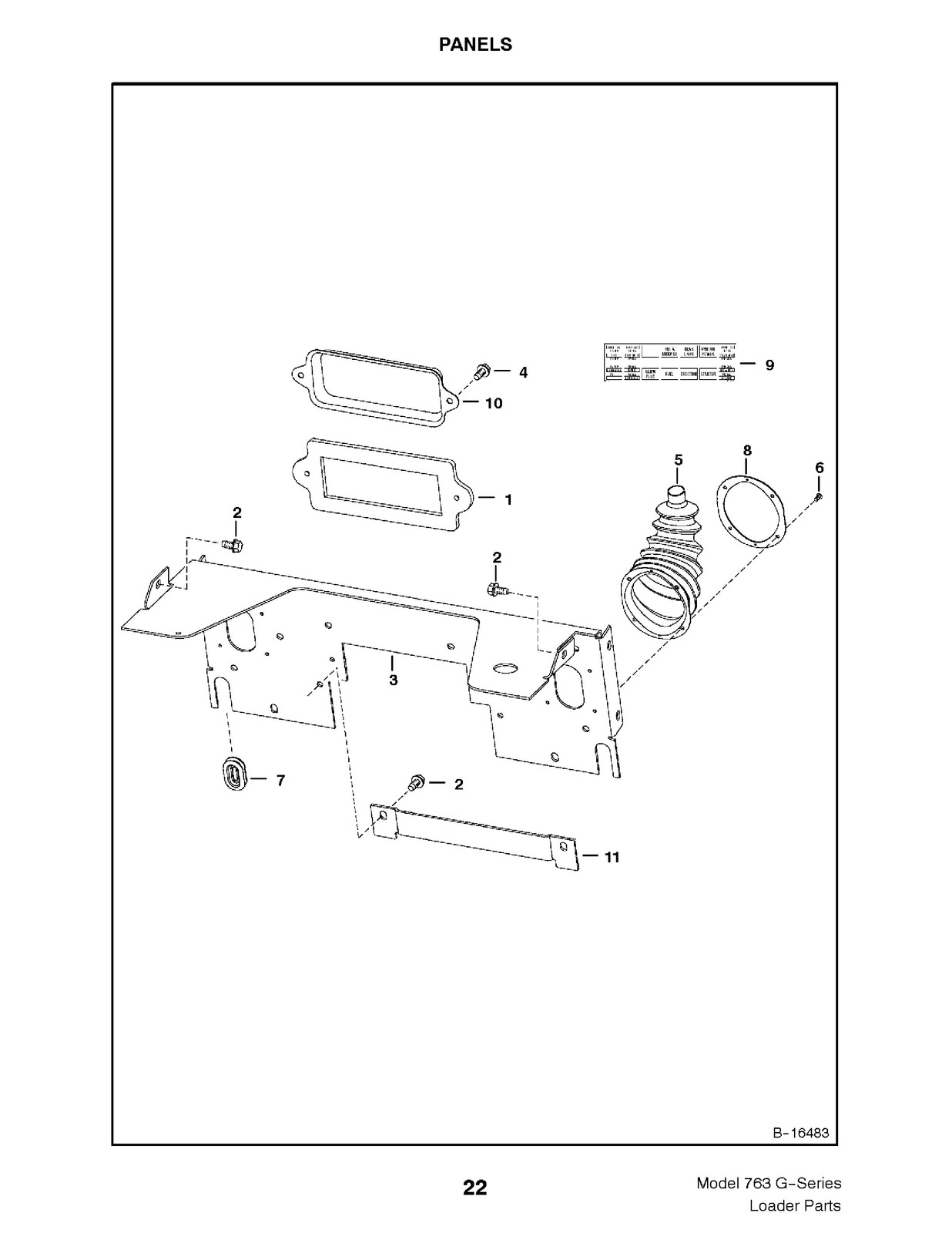 BOBCAT 763 G-Series Parts Manual SN 512250001 512450001 512620001 Up – BOUND
