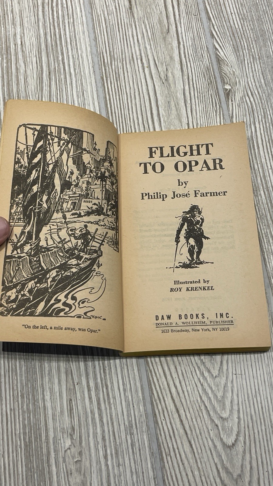 Philip Jose Farmer Flight to Opar Paperback DAW 1st Print June 1976 Illustrated