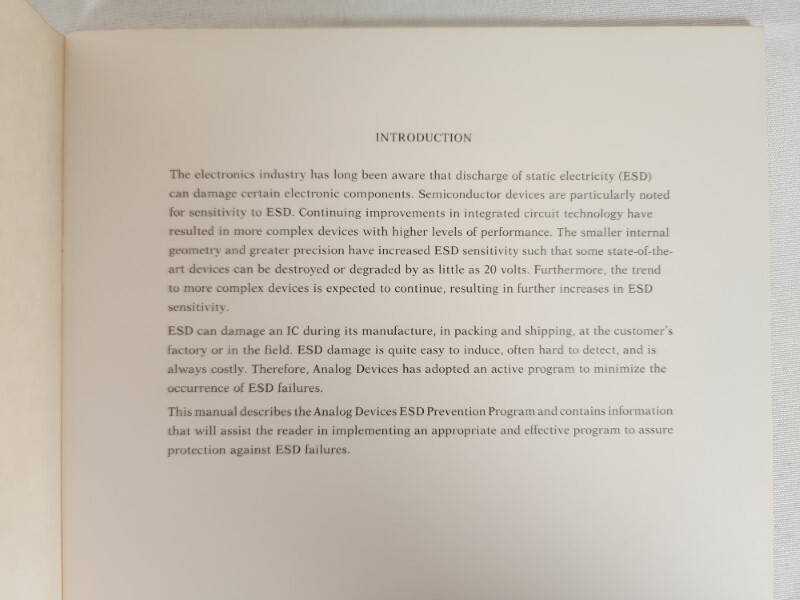 ESD Prevention Manual: Protecting ICS From Electrostatic Discharges 1984 PB