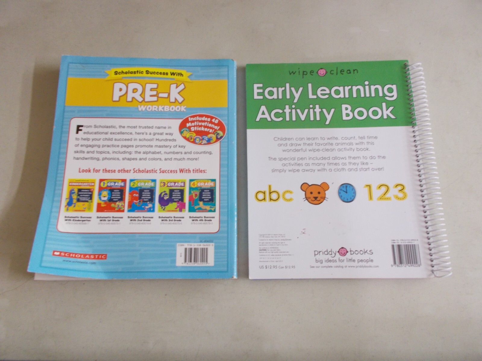 18 PRESCHOOL WORKBOOK KINDERGARTEN EARLY LEARNING SOME PAGES ARE WORKED
