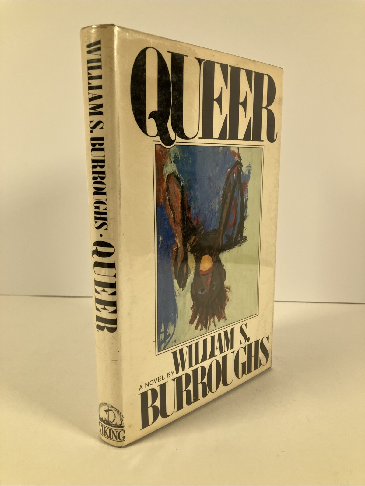 Queer 1985 William Burroughs First edition 1st printing HC DJ clippings heroin