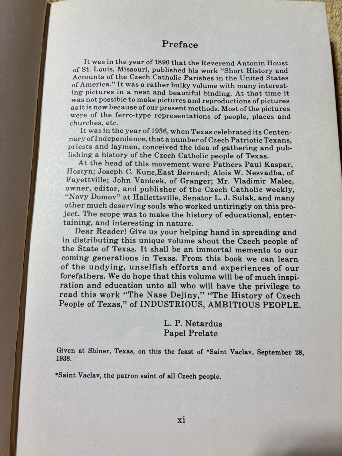 A History of the Czech-Moravian Catholic Communities of Texas – SIGNED