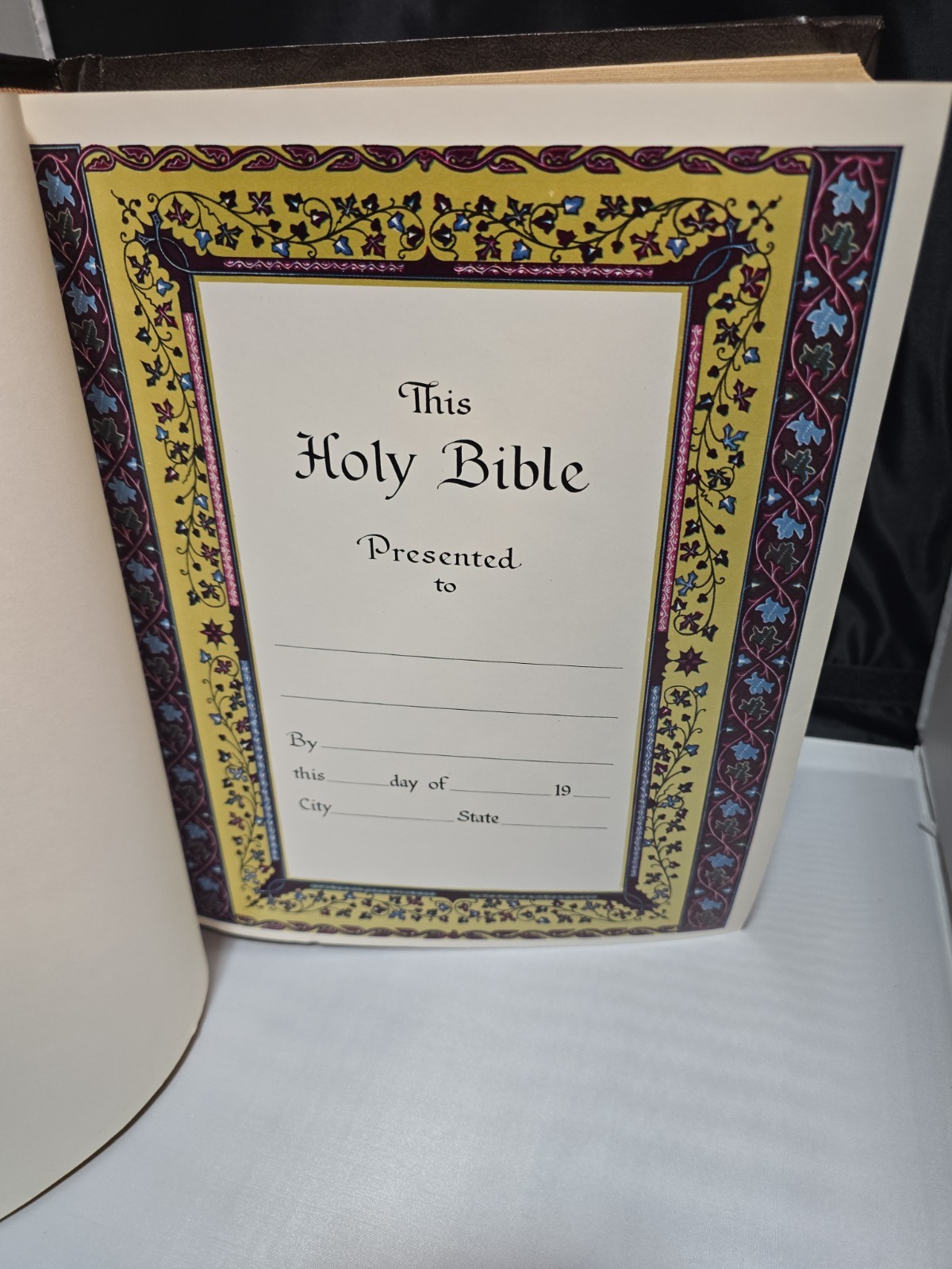 1970 Holy Bible King James Family Record Edition Red Letter Text, Vintage