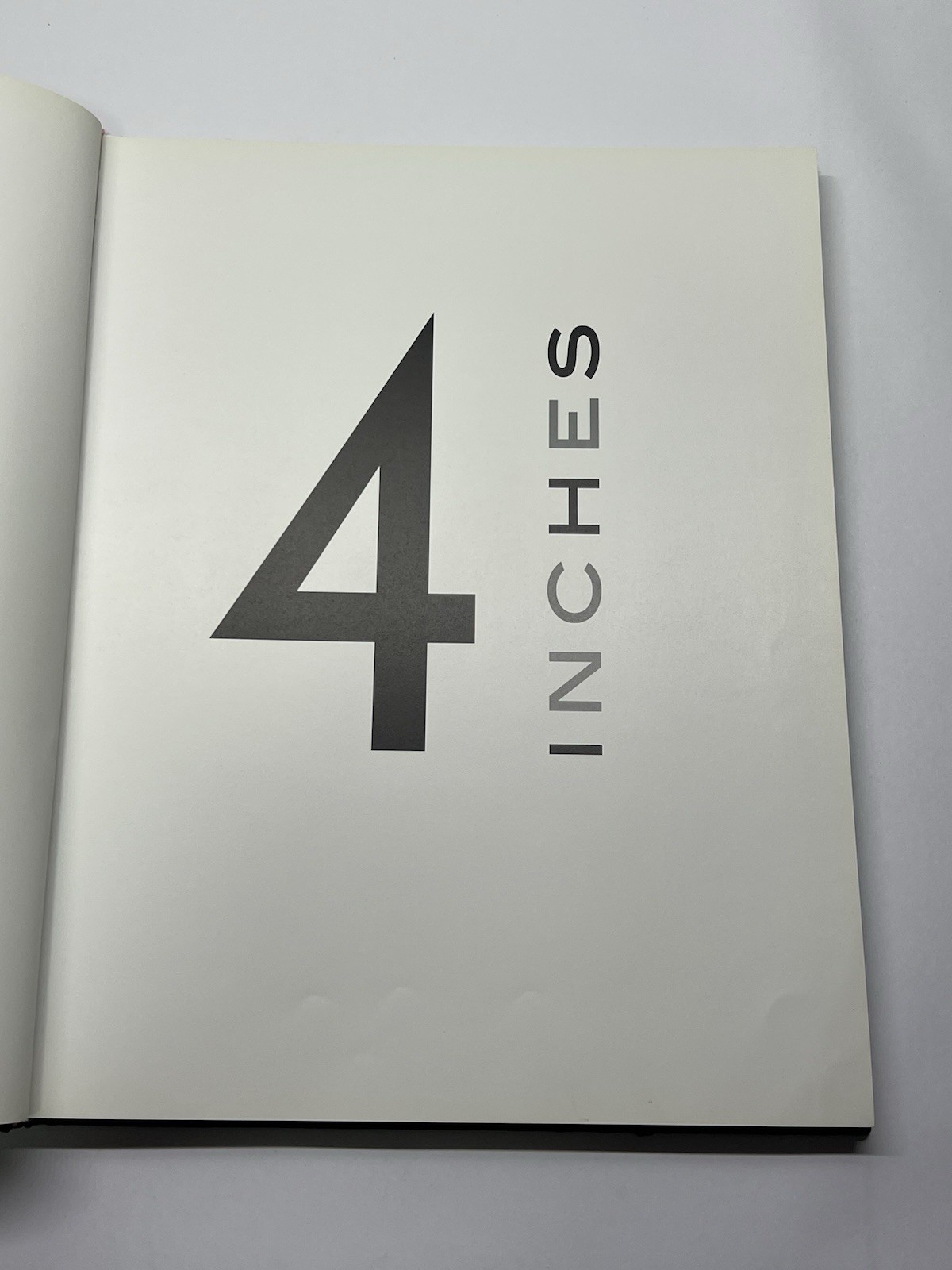 Four Inches. Scriptum Editions (2005, Hardcover) Oversized Book