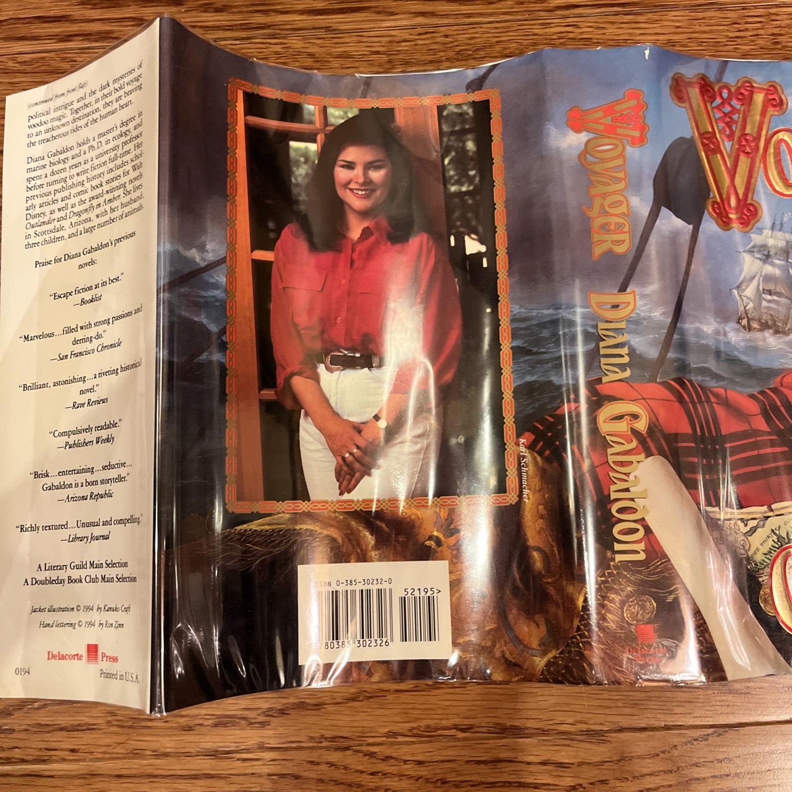 Diana Gabaldon – FLAT SIGNED BP – Voyager 1st/1st – Outlander Book 3 – FREE SHIP