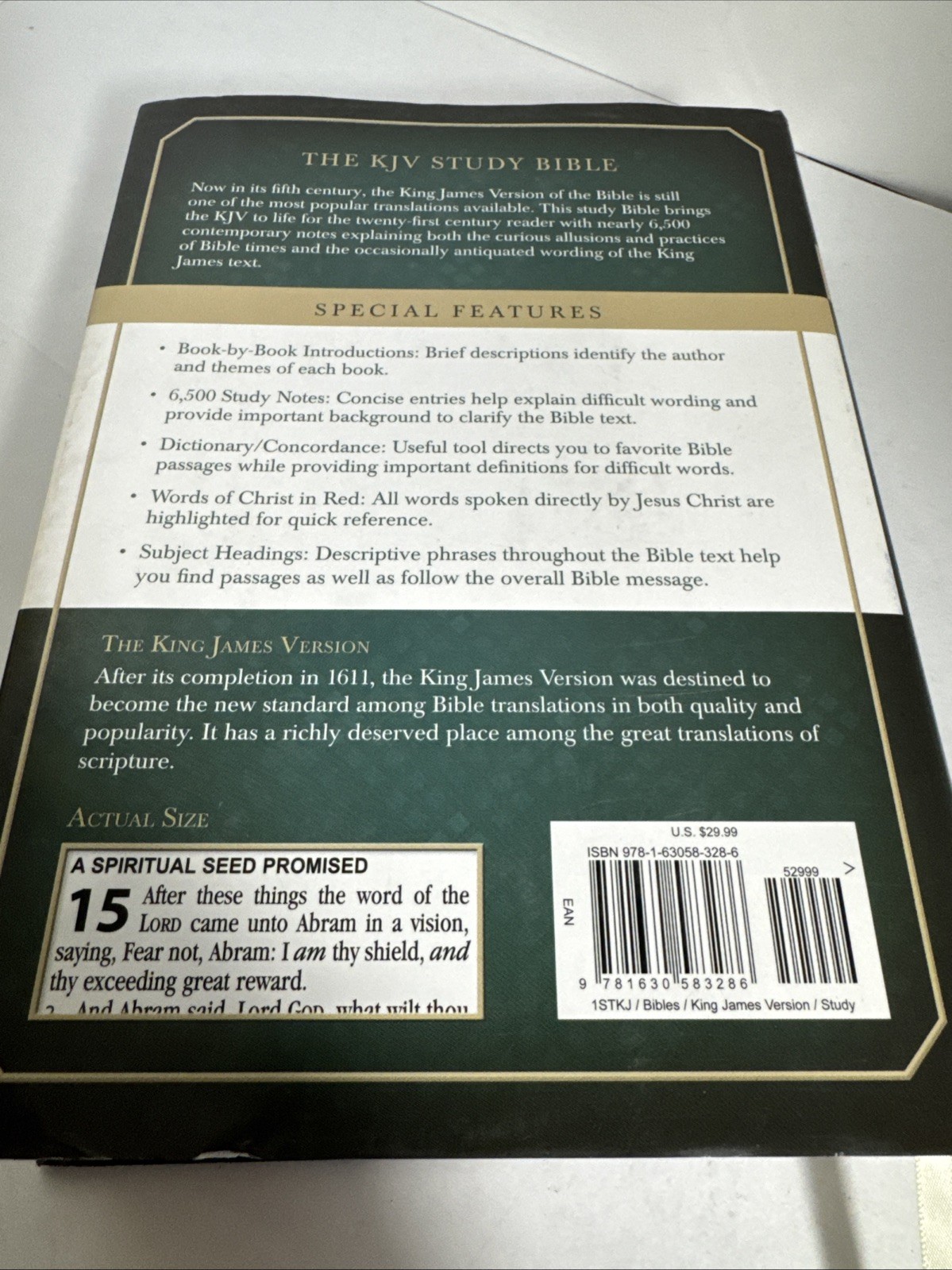 The KJV Study Bible – Large Print (King James Bible) by Hudson, Christopher red