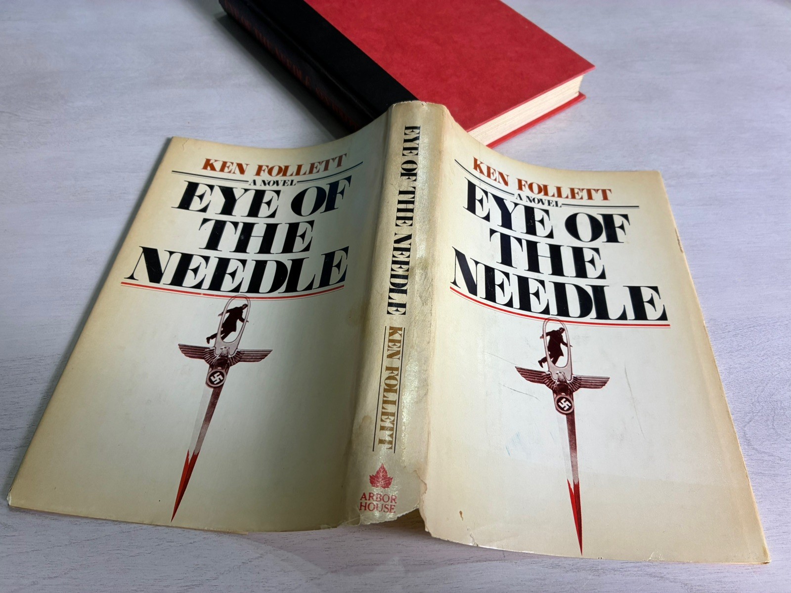 Eye of the Needle (1978) Ken Follett – G++ BCE HC/DJ Spy Thriller – Arbor House