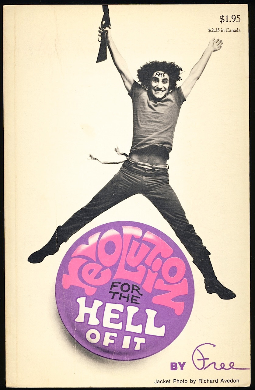 1968 ABBIE HOFFMAN Revolution For The Hell Of It by Free AVEDON Cover DIAL PRESS