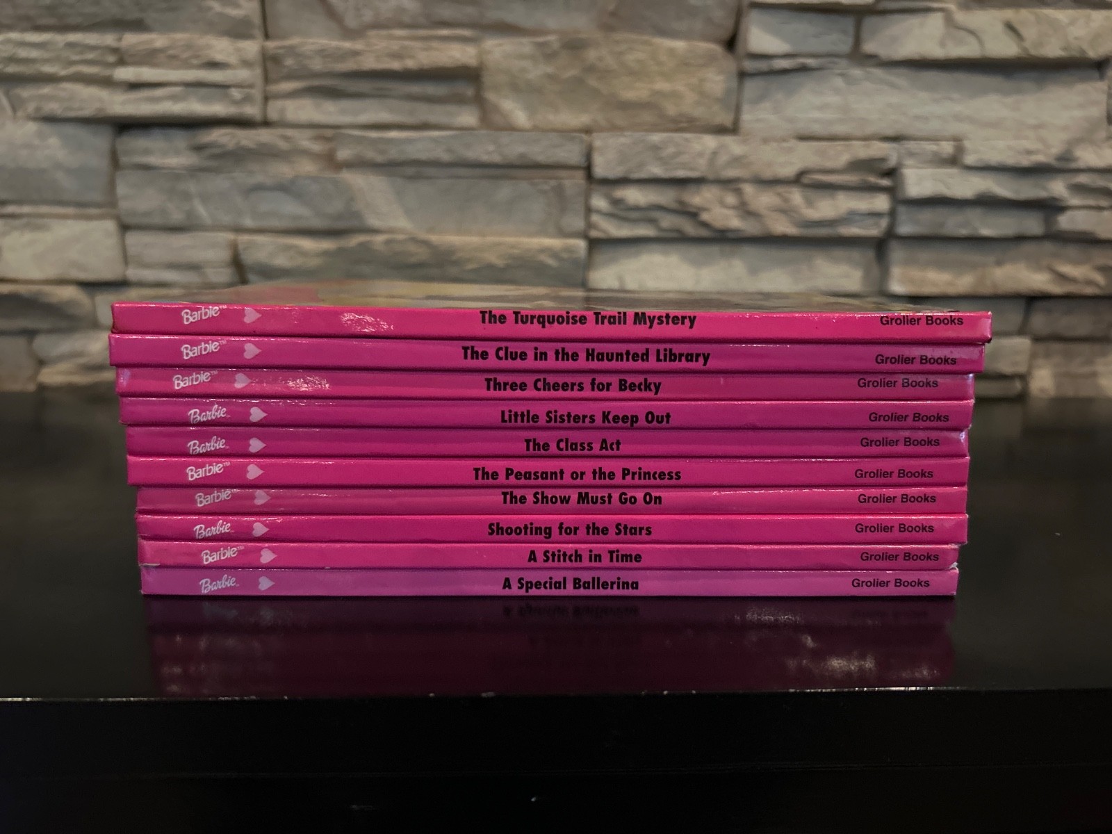 Lot of 10 Vintage Barbie & Friends Book Club Grolier Hardcover Pink Books
