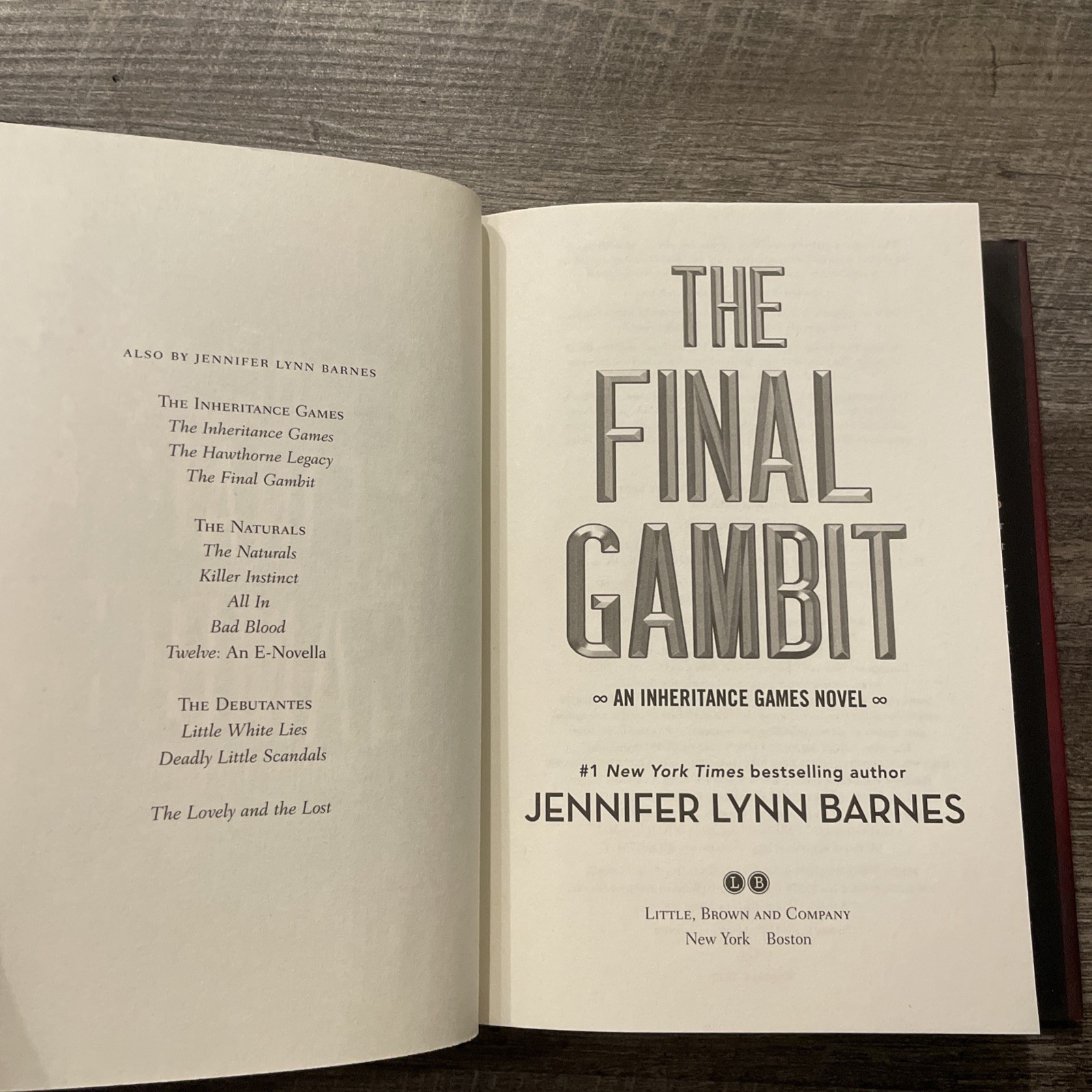The Final Gambit By Jennifer Lynn Barnes First Edition HC/DJ Like New