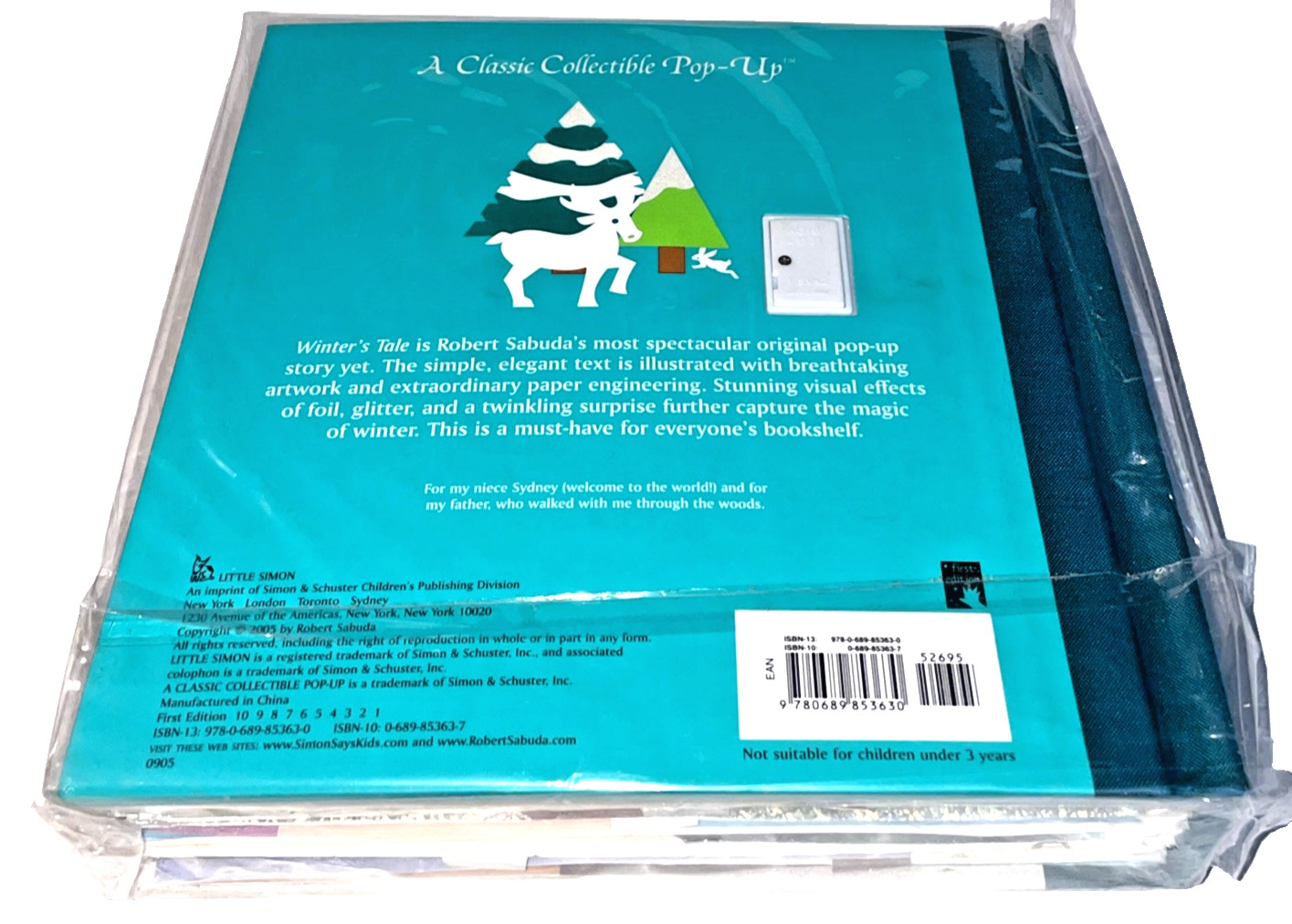 Winters Tale Pop Up Book Robert Sabuda First Edition 3D Glitter 2005 Classic SEE