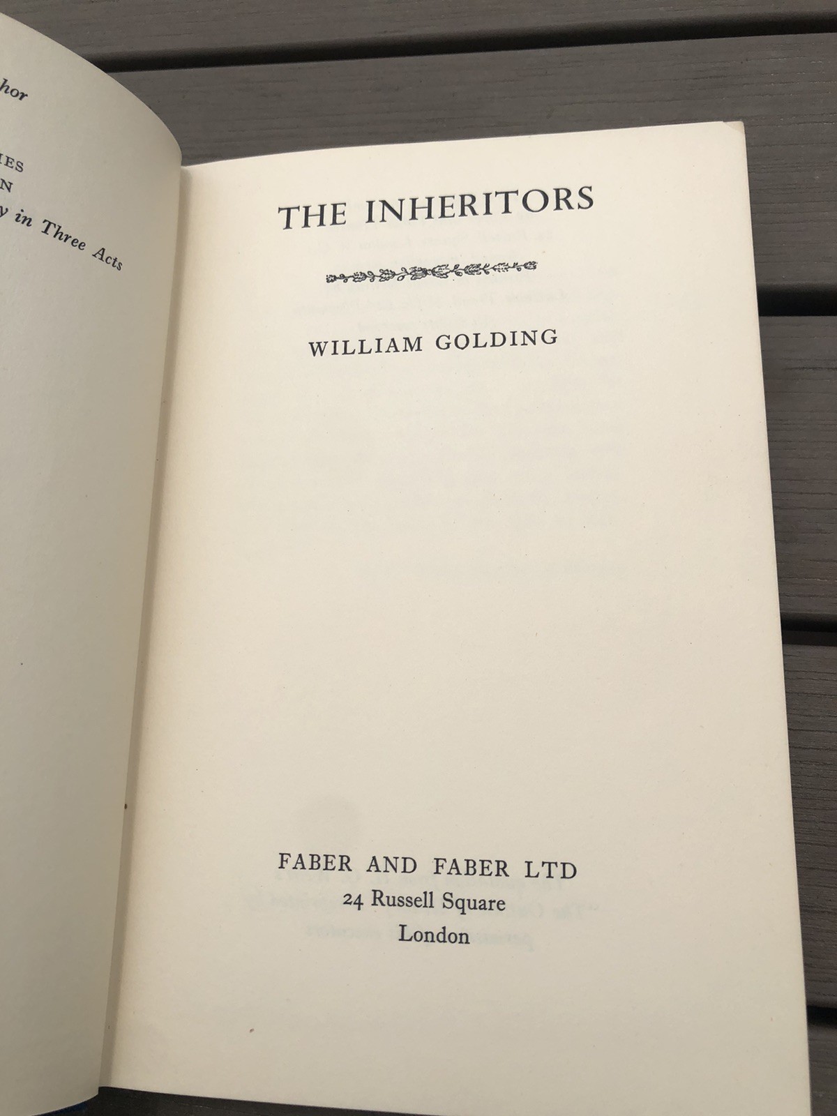 THE INHERITORS by William Golding – 1st Edition 2nd Impression 1955 Hardcover