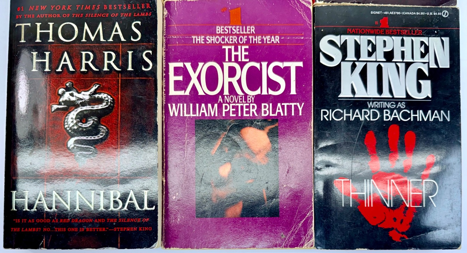 Horror Book Lot of 9 Exorcist Jaws Cult Hannibal Misery Sirens Cujo Pet Sematary