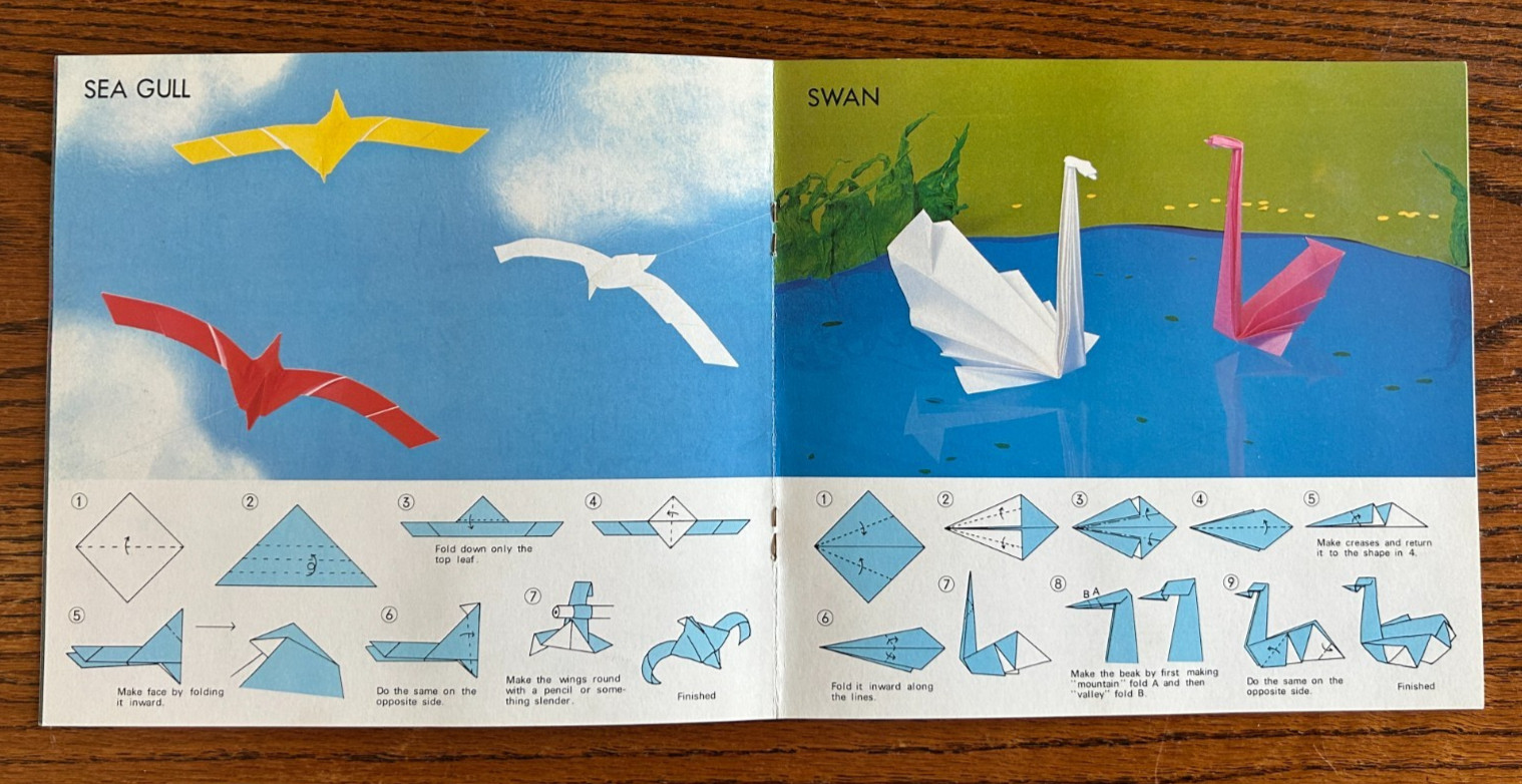 Lot of 5 Origami Books 1, 3, 4, 7, 11 Printed in Japan 1985+ Vintage