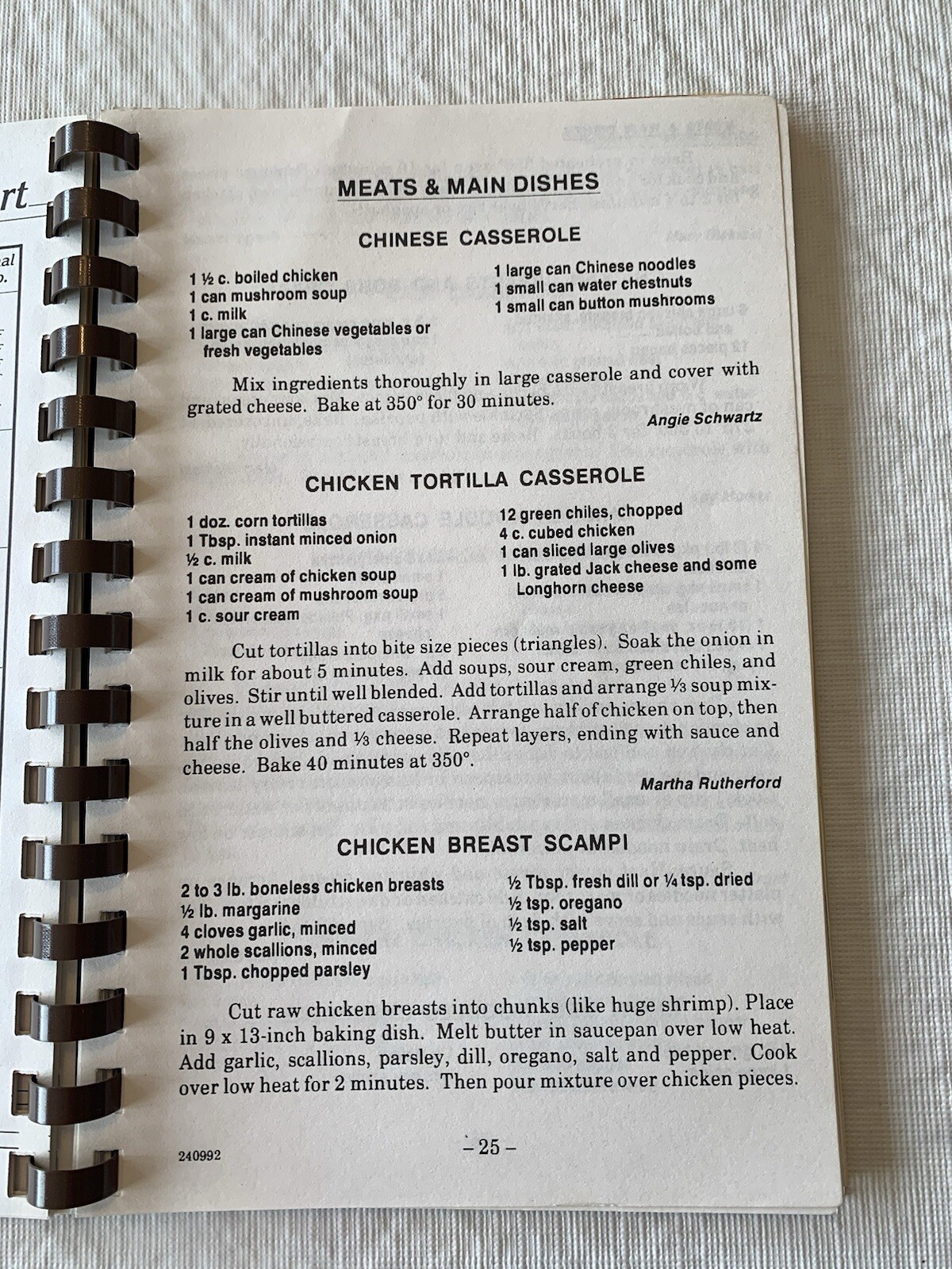Cherished recipes Cook Book by the Mission-Aires San Diego CA. 1991?