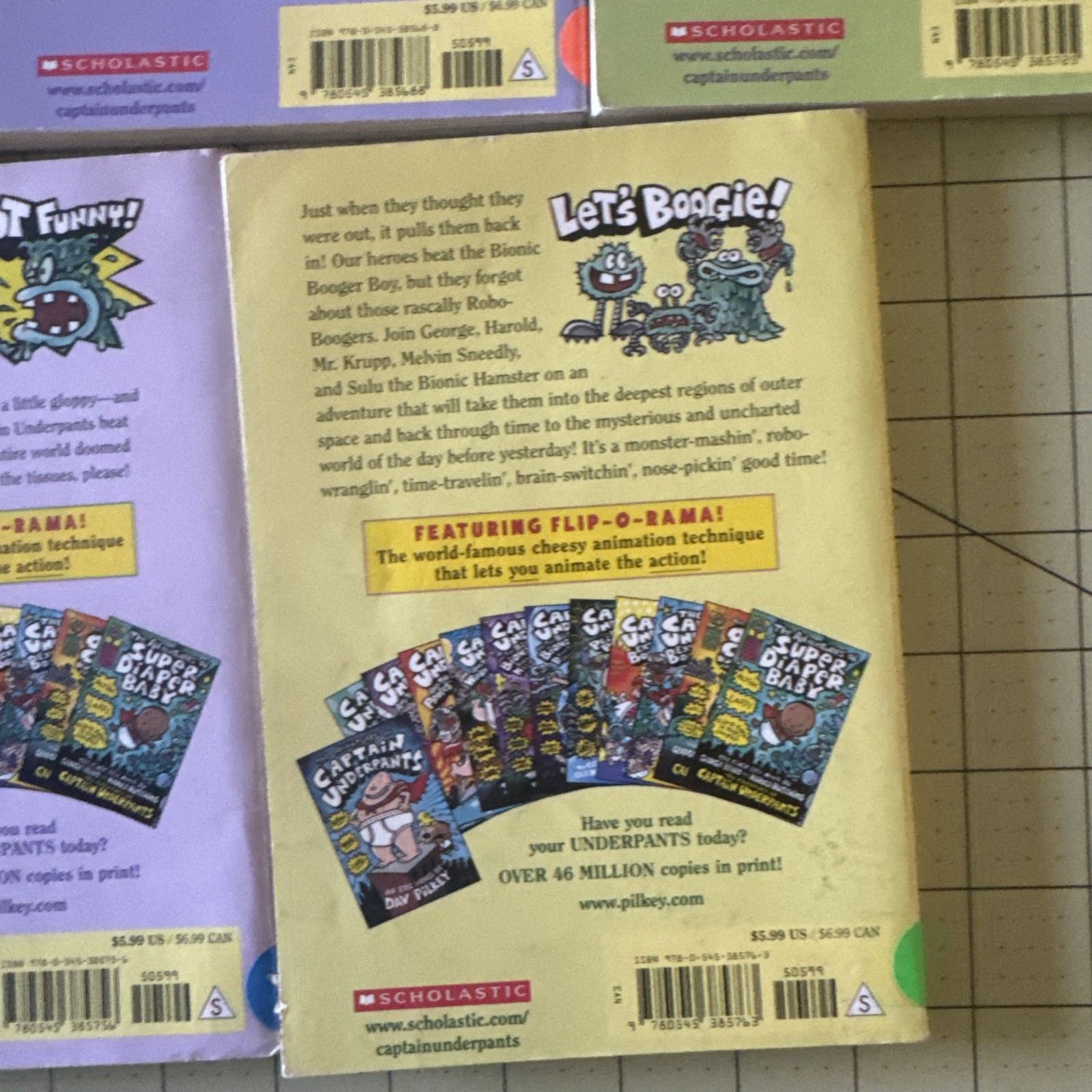 Set of 5 Captain Underpants Books Paperback Lot Pilkey Booger Boy Wedgie Ladies