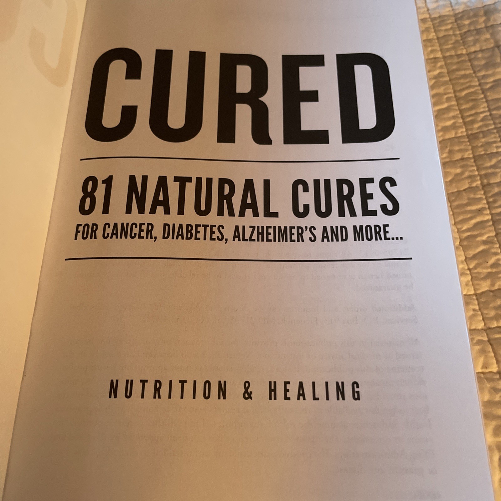 Cured 81 Natural Cures For Cancer, Diabetes, Alzheimer’s and more