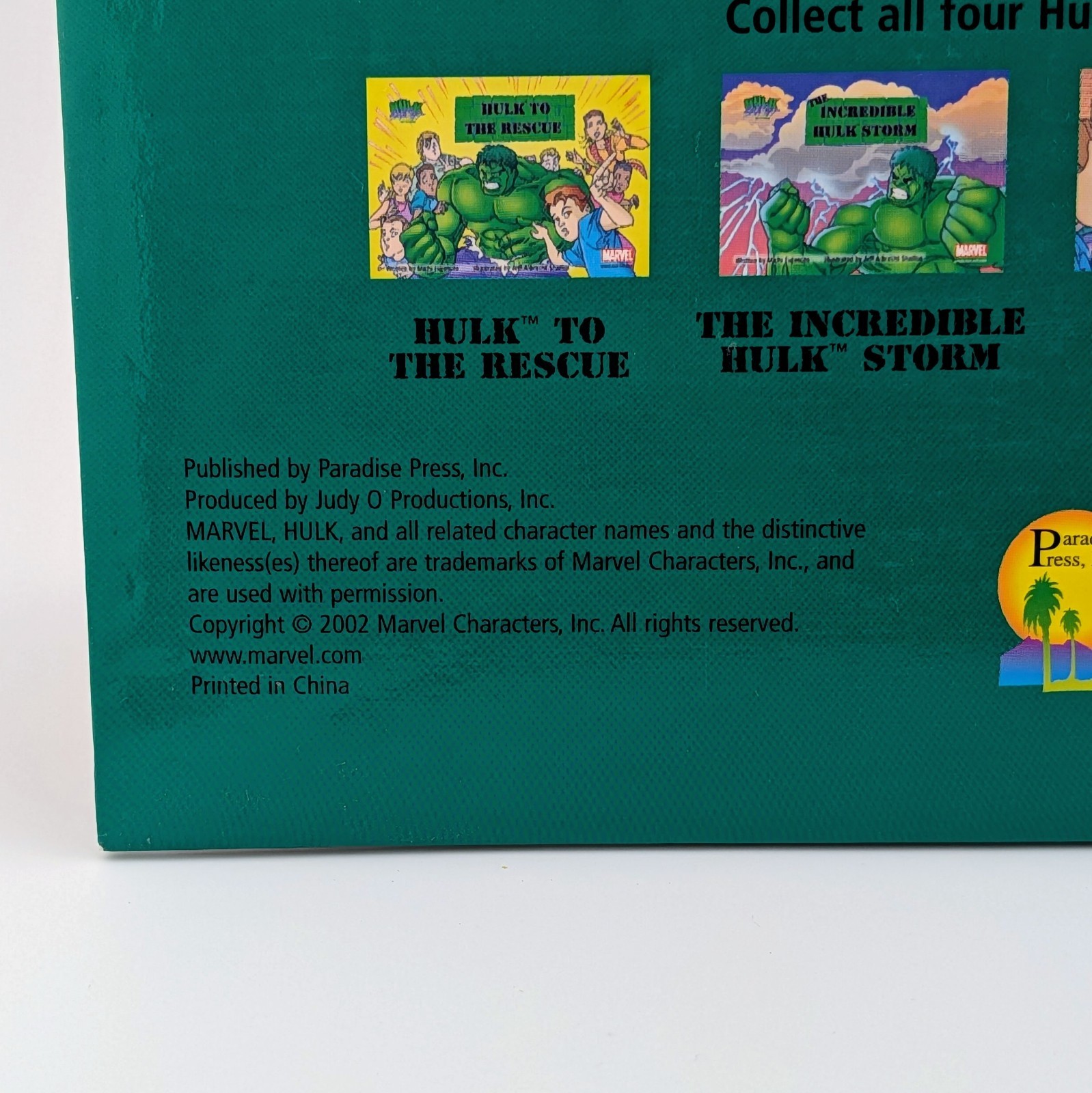 Hulk Smash Show And Tell Pop-up Books 2002 Marvel Paradise Press Kids Book