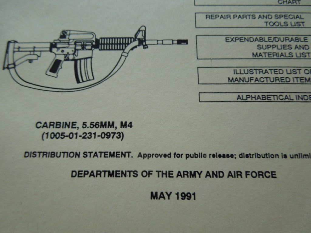 M16A2 Rifle and Carbine, Maintenance and Repair Owners Book 225 Pages NEW 1991