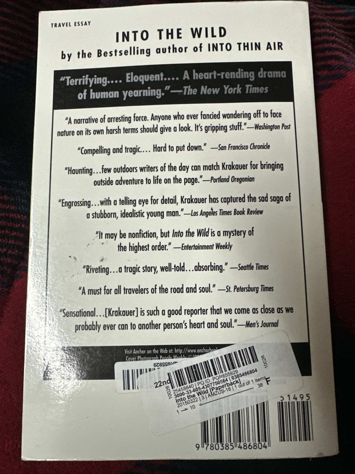 Into the Wild by Jon Krakauer (1997, Trade Paperback) – Acceptable