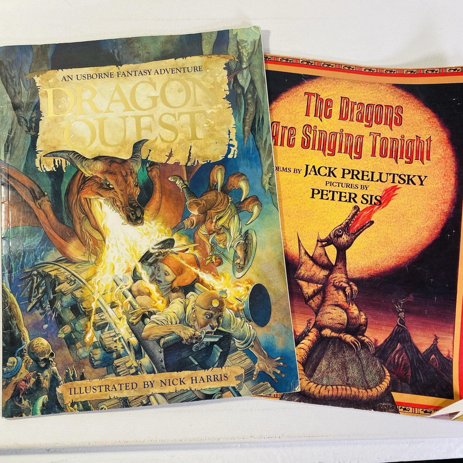 Dragon Quest by Andy Dixon LOT OF 2 w/ The Dragons are Singing Tonight PBs