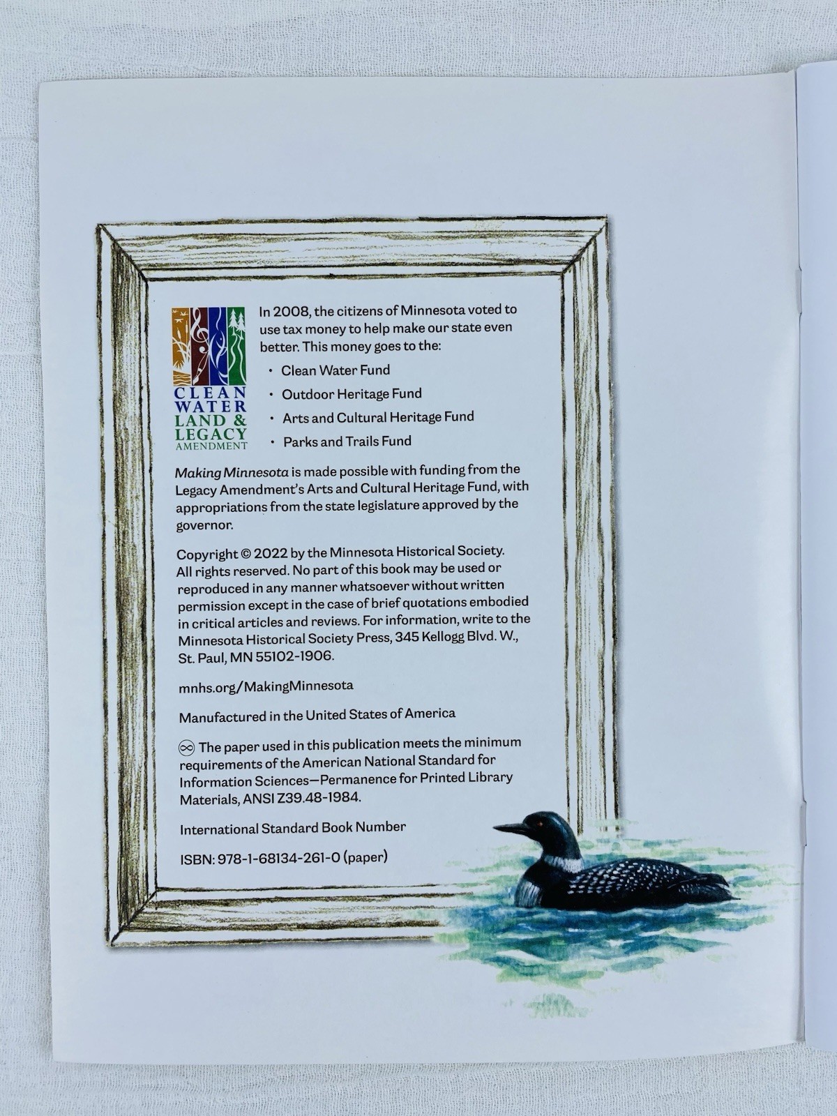 Making Minnesota – A Kids Activity Book. 45 Pages Paperback by Patricia Bauer