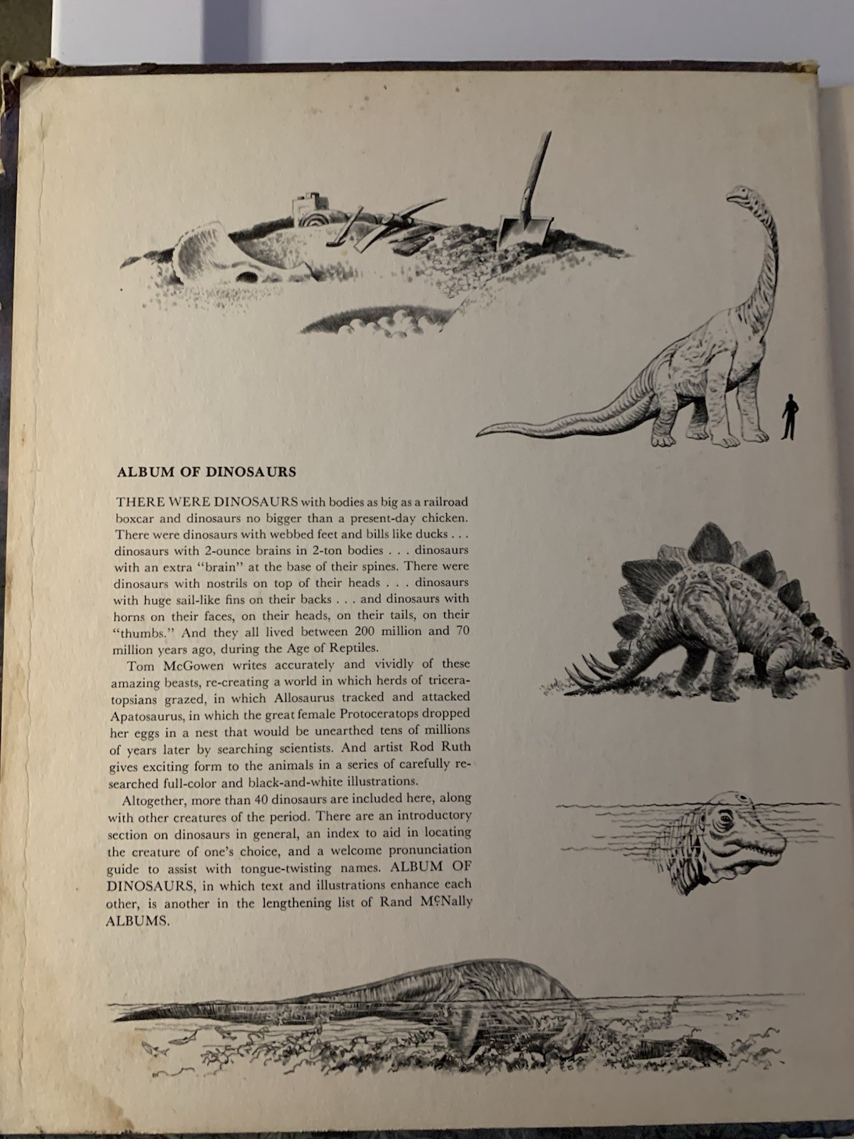 Album of Dinosaurs by Tom McGowen (1972, Hardcover)
