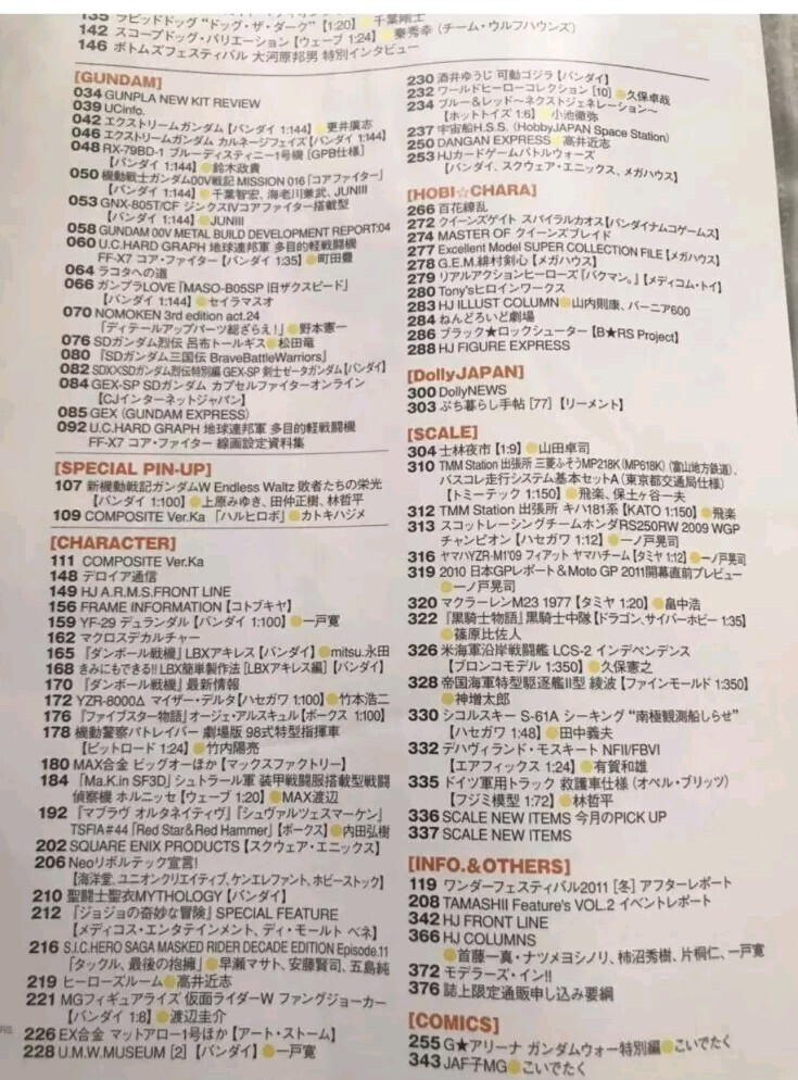 Magazine Monthly Hobby Japan 2011 April Issuemobile Report Gundam W Endless Walt