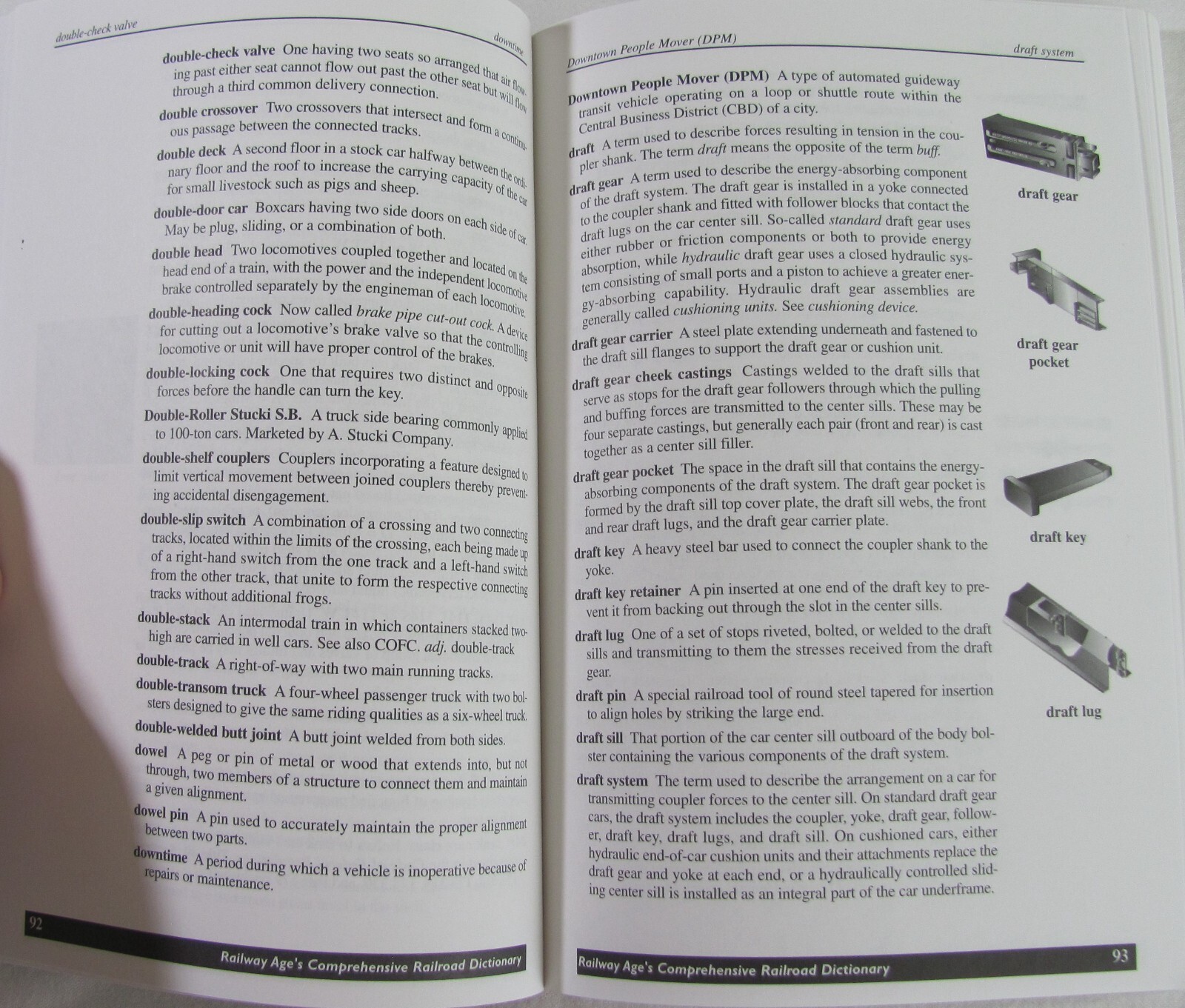 Railway Age’s Comprehensive Railroad Dictionary Paperback 282 Pages in VG+ Cond.