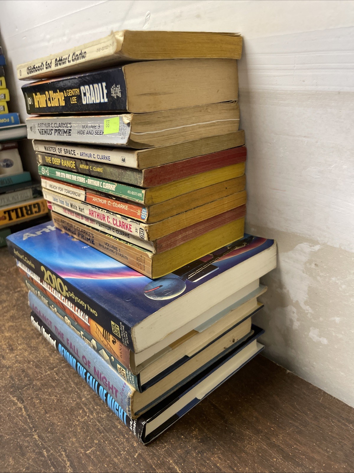 Arthur C. Clarke Lot of 15 Vintage Science Fiction PB HC Books Collection