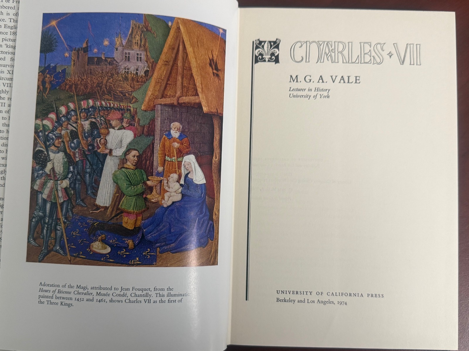Charles VII 1974 Hardcover with dust jacket 1st Ed by Vale, M. G. A.