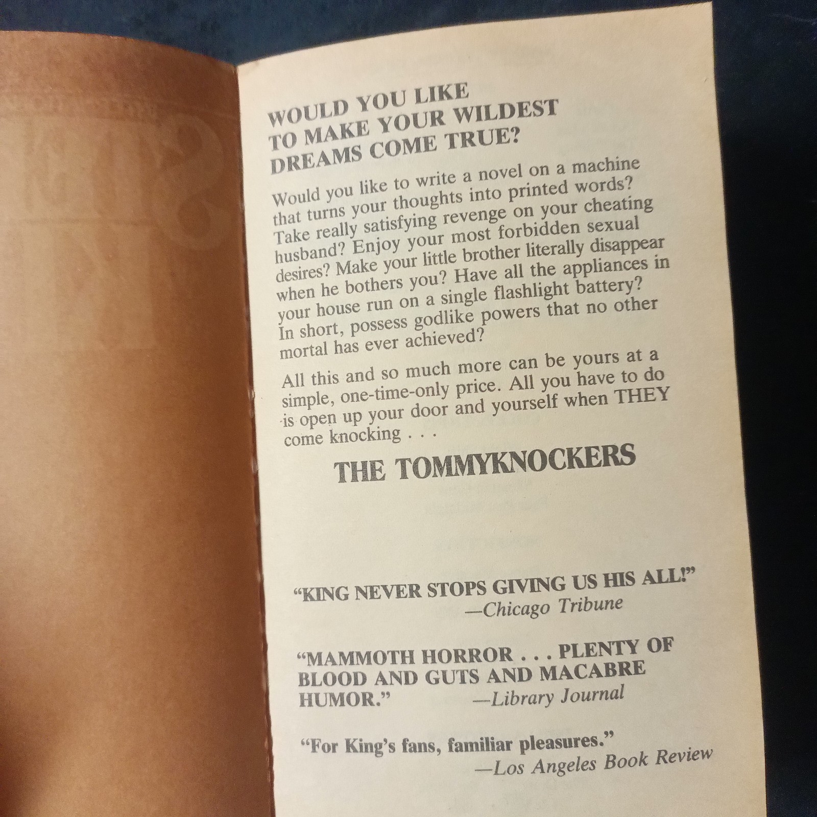 The Tommyknockers By Stephen King Paperback 1988 Signet Edition