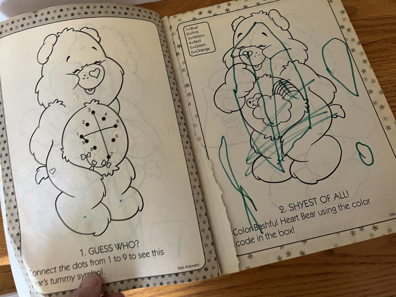 Care bear Giant coloring & activity book 2007 18 pages marked on