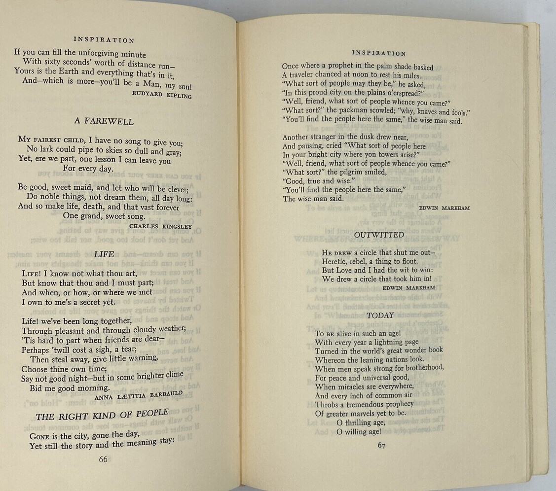Best Loved Poems of the American People by Hazel Felleman (1936, Hardcover)