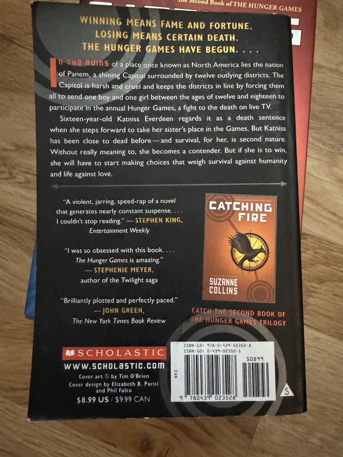 The Hunger Games Trilogy by Suzanne Collins, Paperback, Scholastic, YA Dystopian