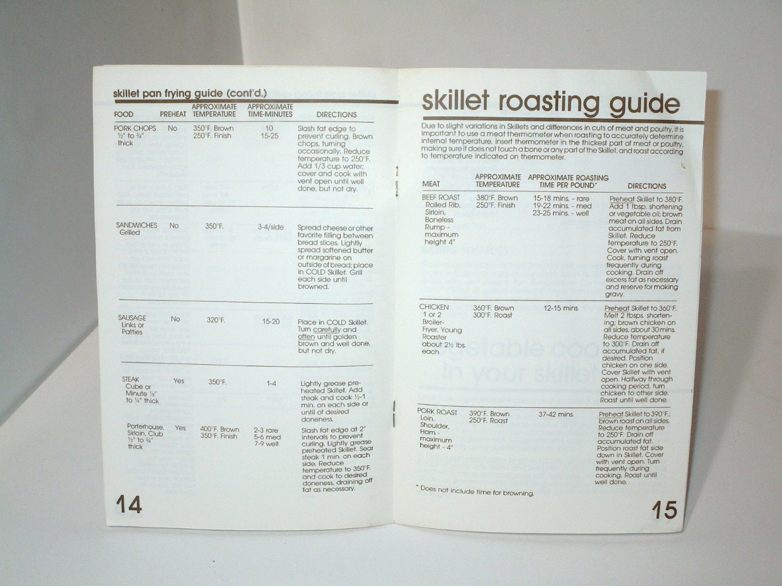 Vtg GE General Electric Buffet Skillet Use & Care Book Recipes Model Sk45 & Sk47