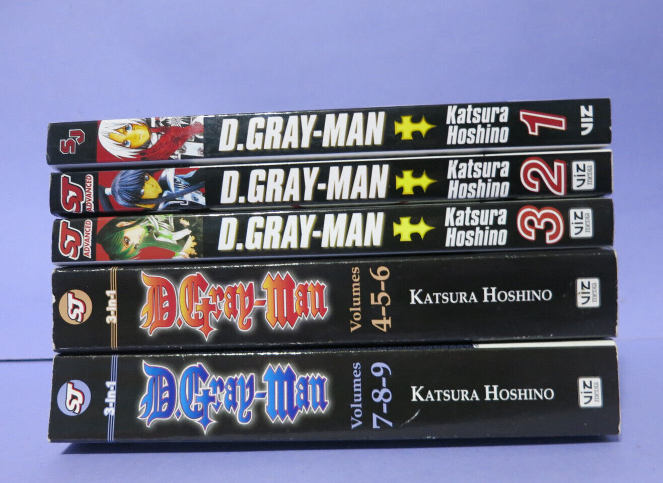 D. Gray Man by Katsura Hoshino Books 1, 2, 3, 4-5-6, & 7-8-9 in 5 PB Manga