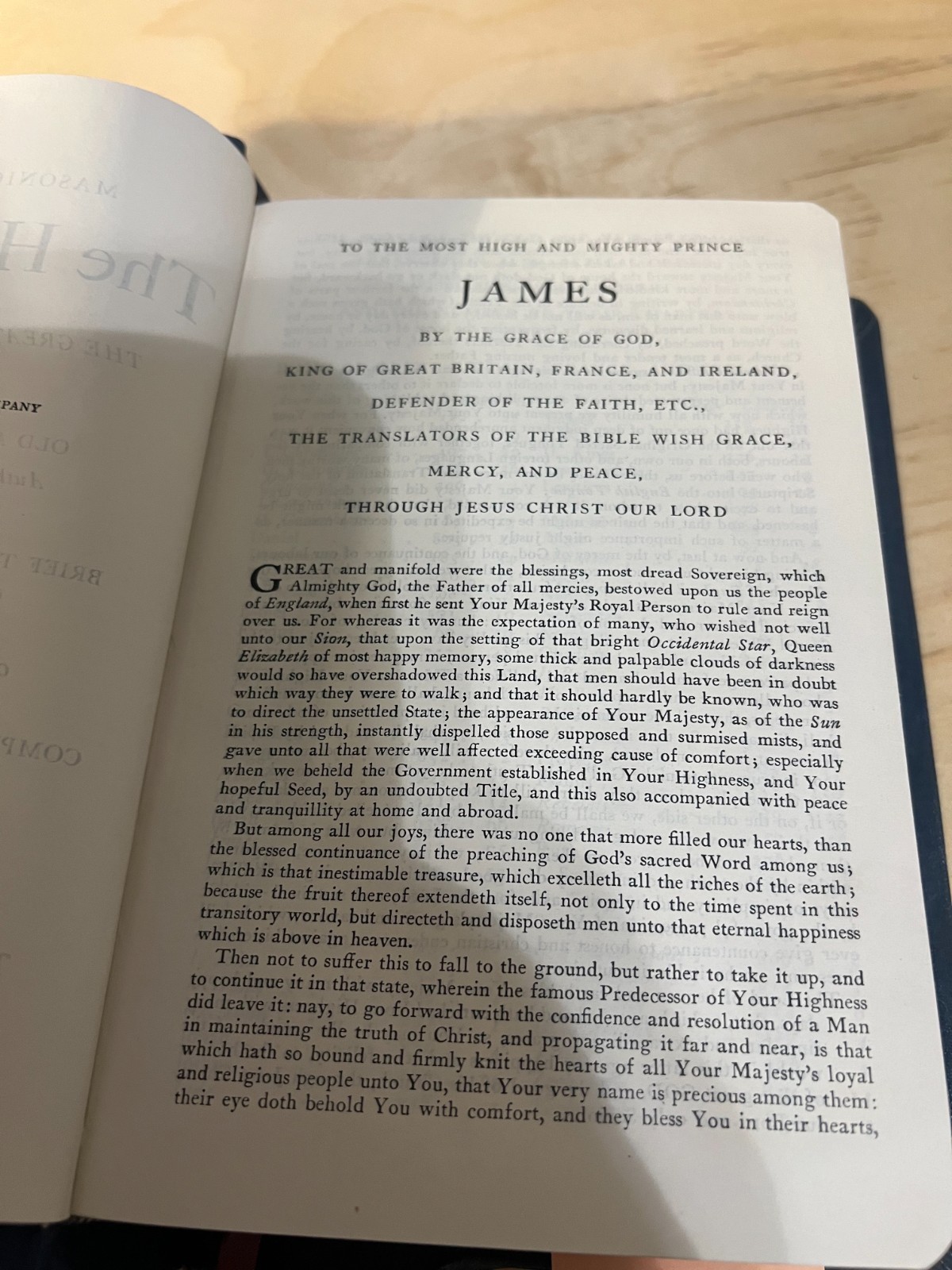 Holy Bible Masonic Edition, The World Publishing Co, The Great Light of Masonry