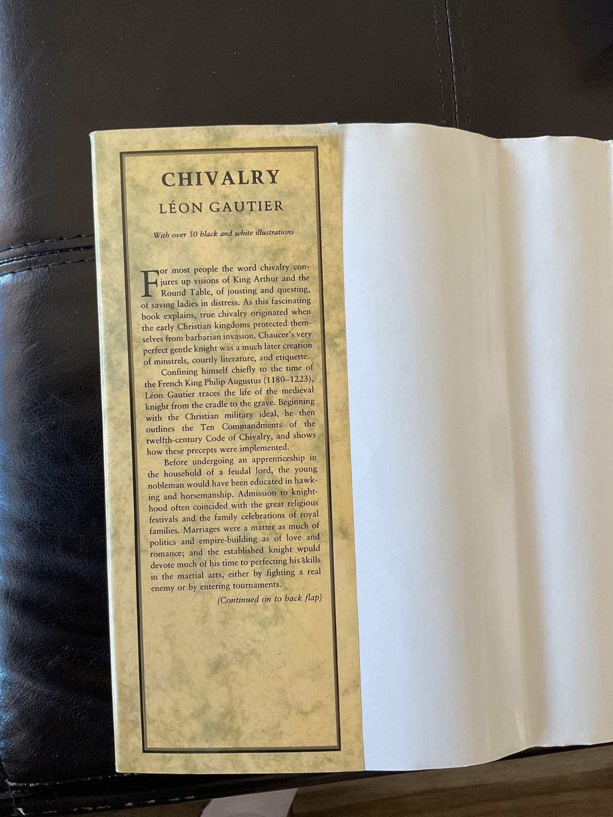 Chivalry by Leon Gautier 1989 HC VG+
