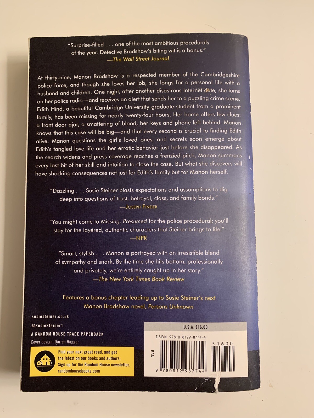 Missing, Presumed : A Novel by Susie Steiner (2017,…