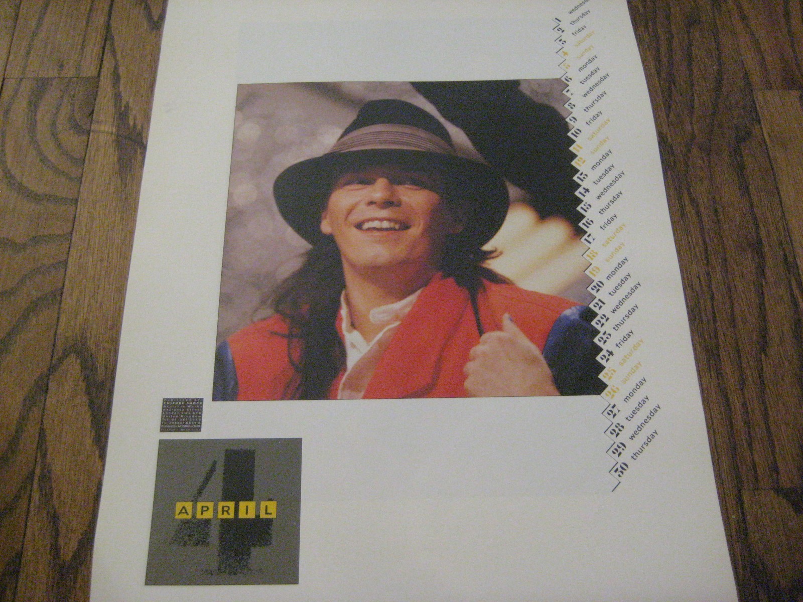 Duran Duran 1987 Calendar