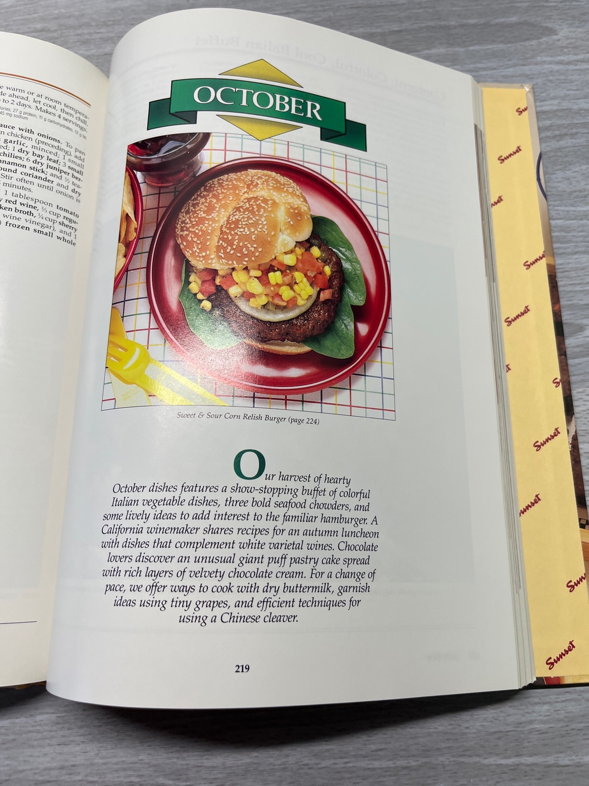 1989 Sunset Magazine Recipe Annual Cookbook All Recipes from 1988 Magazine