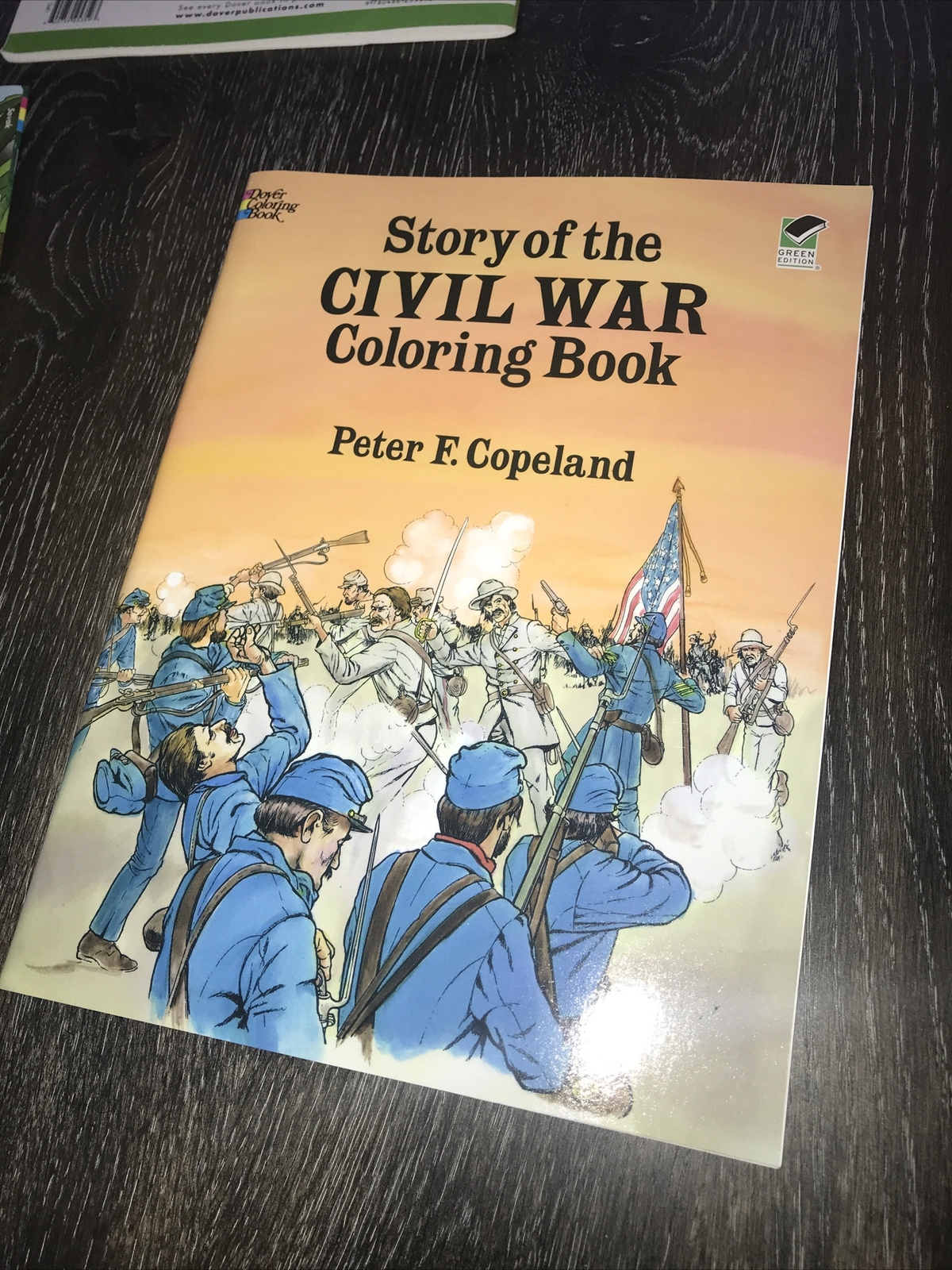 3 NEW DOVER COLORING BOOKS Days Of The Dinosaur, Endangered Animals & Civil War