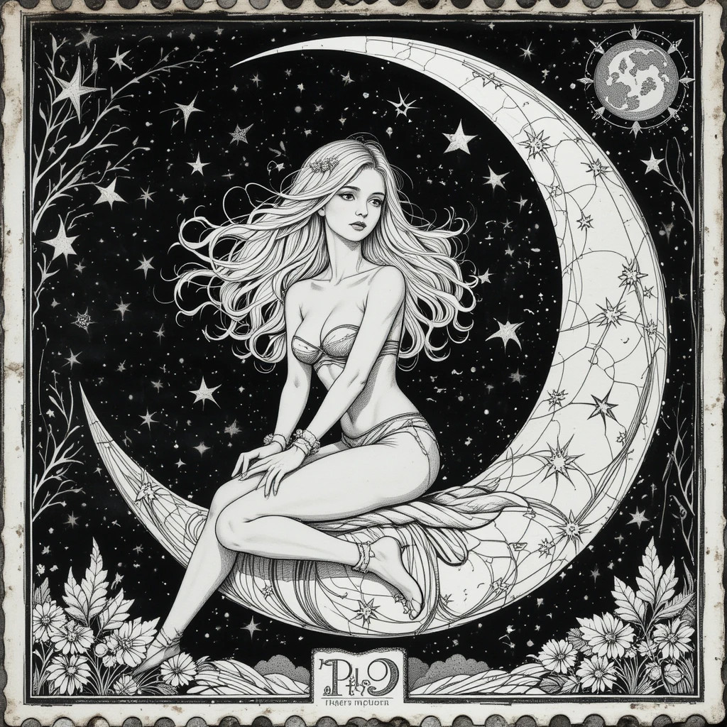 Adult Coloring Pages Antique Stamp Girls 500+ Printable Pages