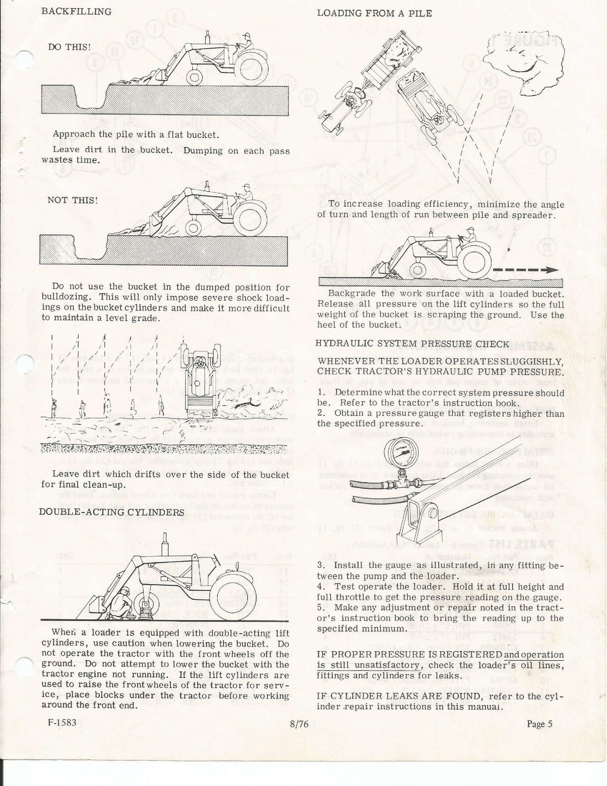 KUBOTA Model 1200 Loader For L-Series Tractors Owners Manual – WIRE-LOCK BOUND