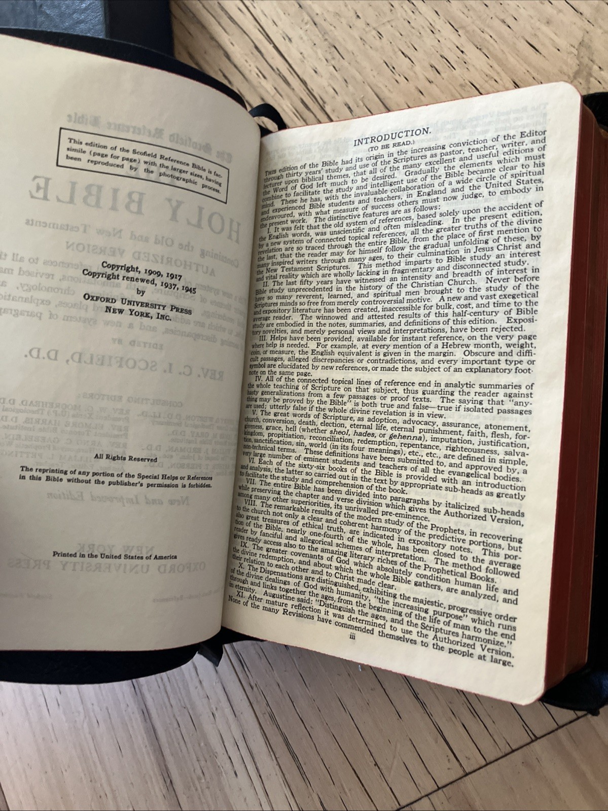 Rare! 1945 Scofield Reference Bible Pocket KJV Oxford Genuine Leather 13X in Box