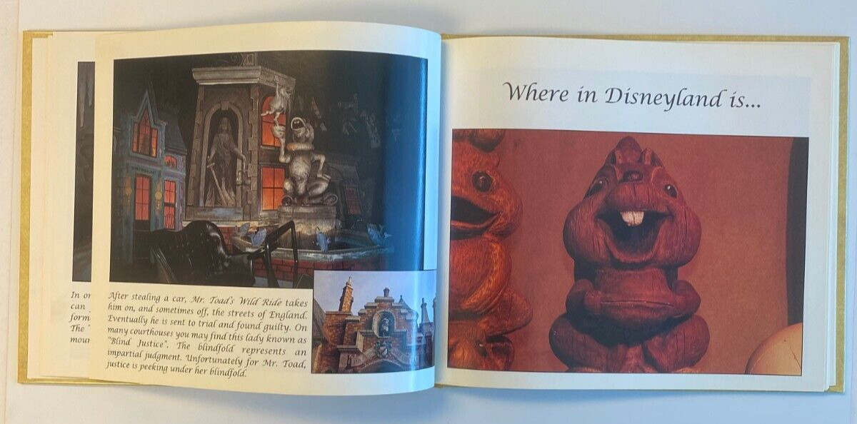 Where in Disneyland Attractions Book Hardcover 60 Pages 1997 NOS HTF
