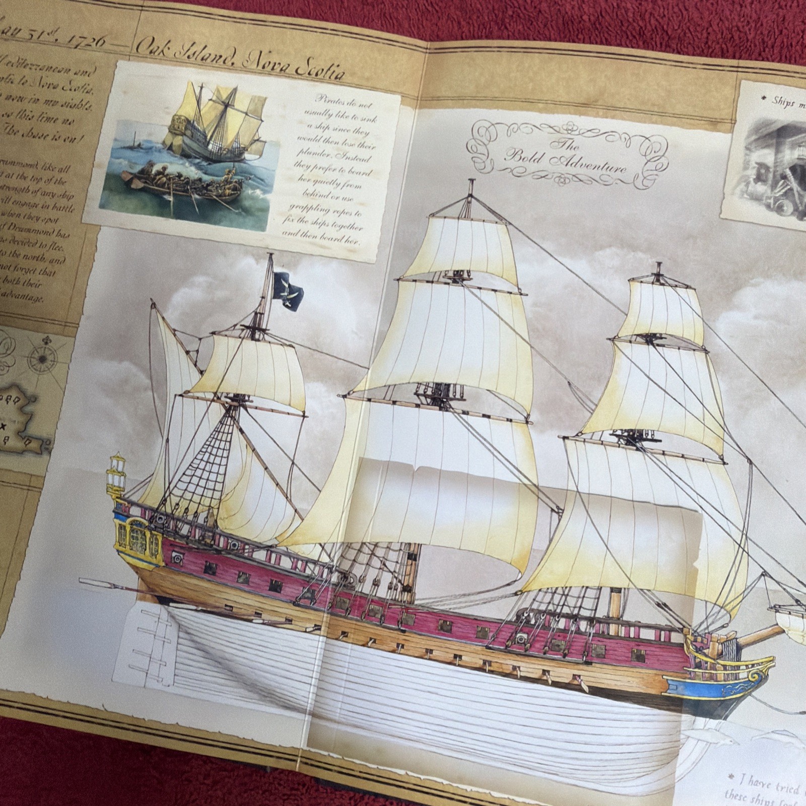 Vintage Pirateology A Pirate Hunter’s Companion Interactive Book Treasure Map