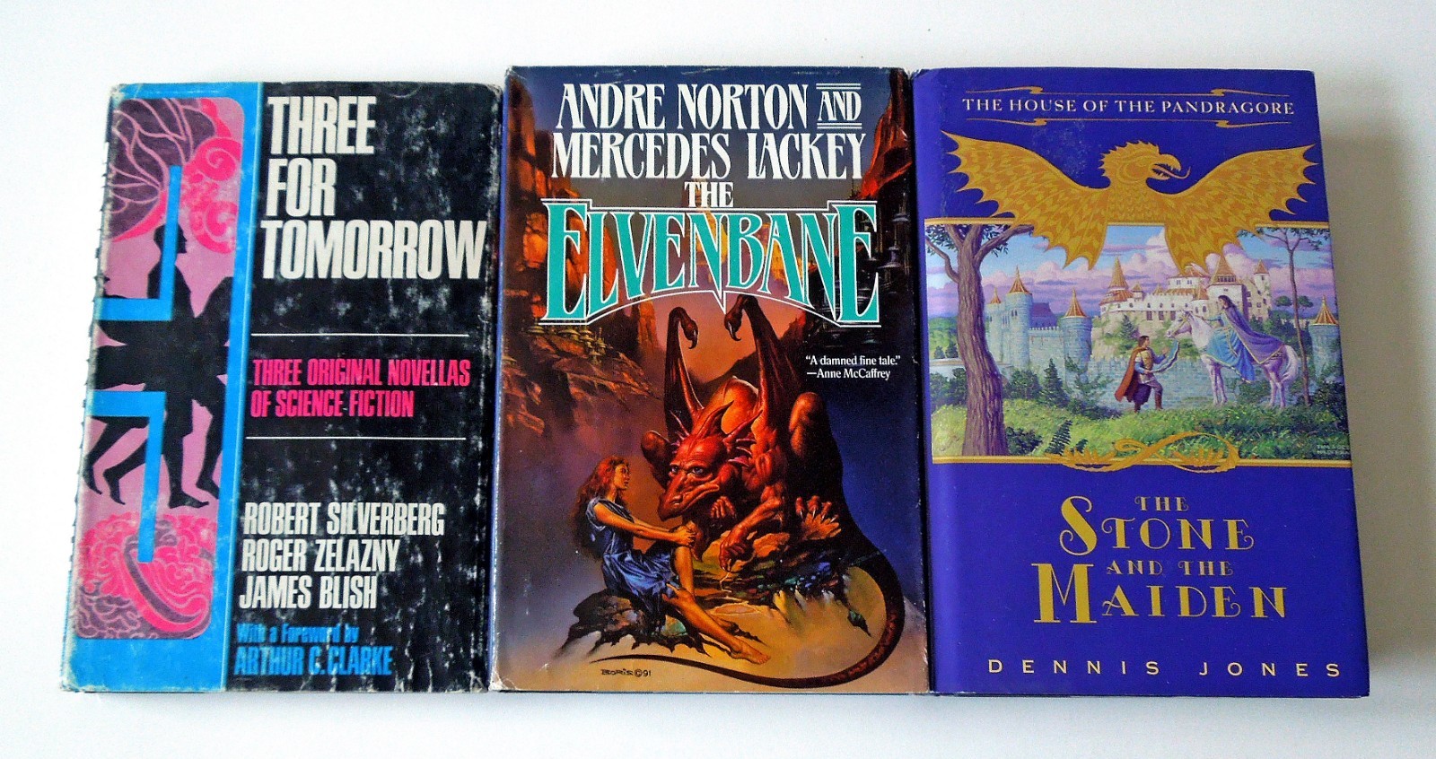Lot of 34 Sci-fi/Fantasy Hardcover Books: Wolfe, Norton, Bradbury & others!