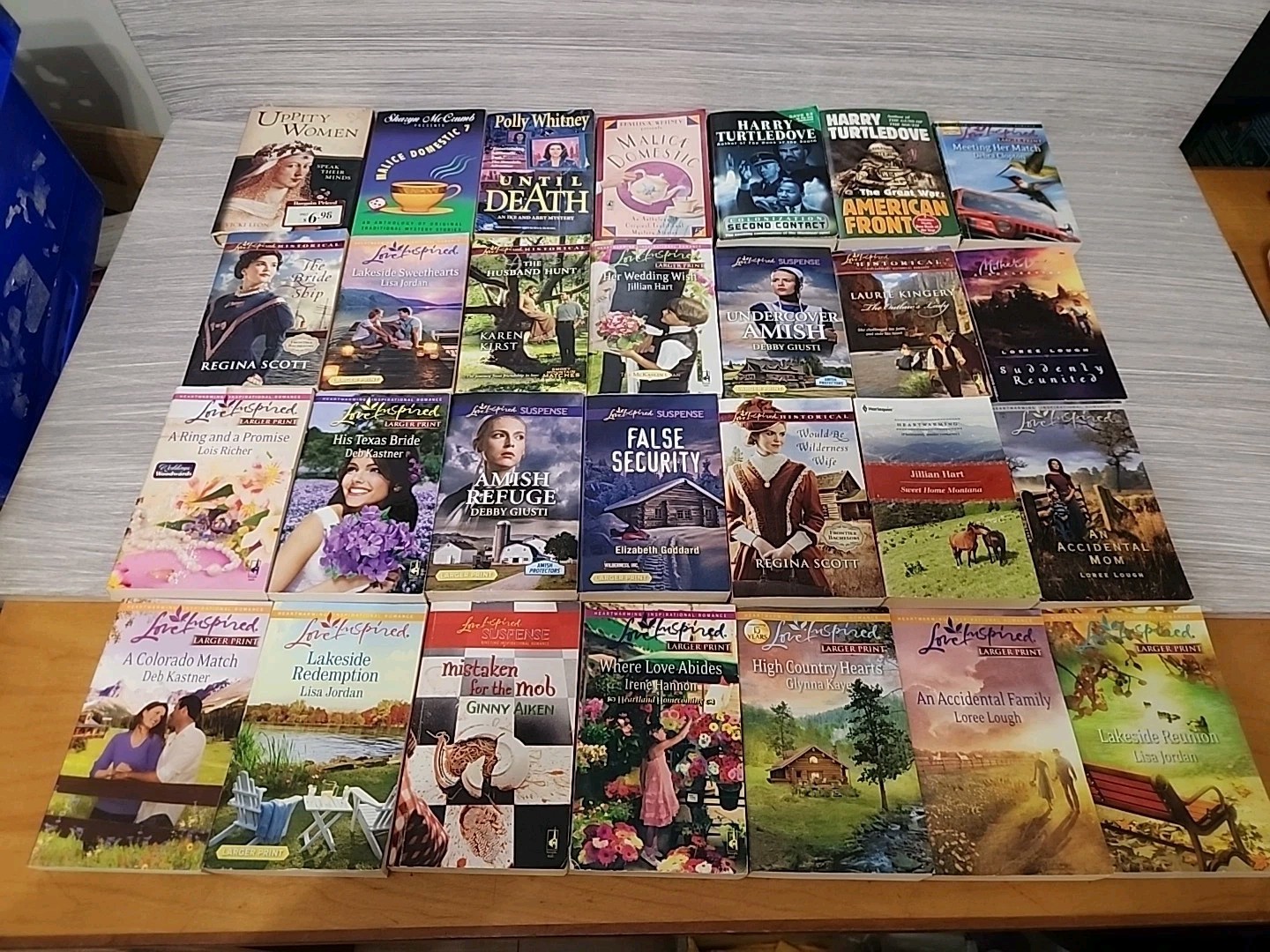 Lot of 28 Assorted Paperback Books, Novels Mixed Genres/Authors/Titles